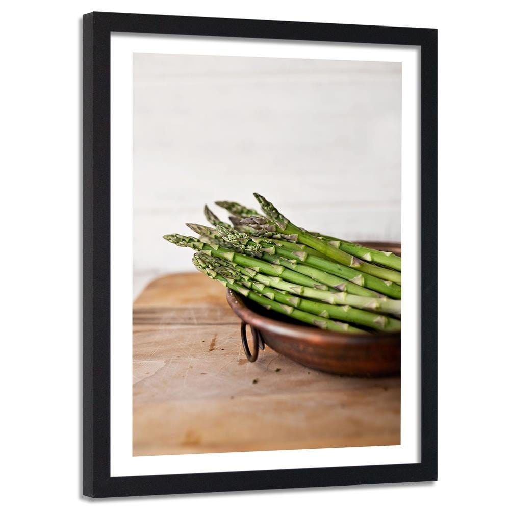 Glezna melnā rāmī - Green Asparagus Home Trends