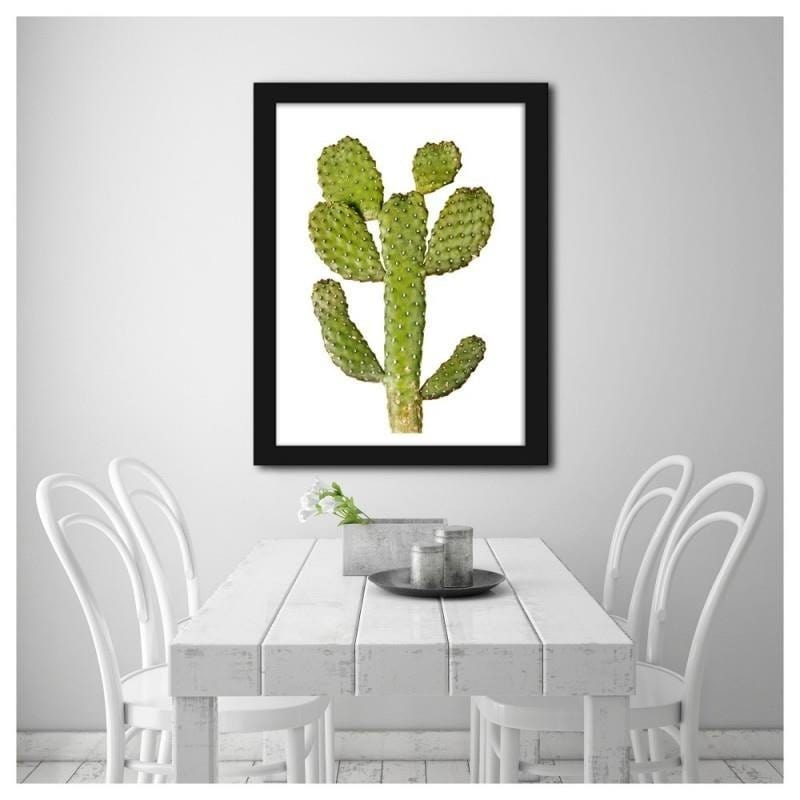 Glezna melnā rāmī - Green cactus Home Trends