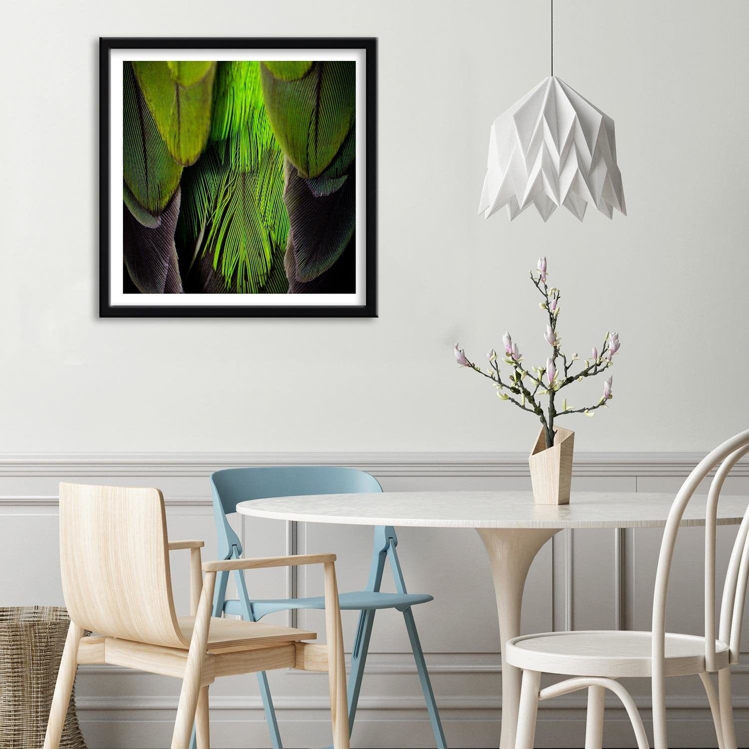 Glezna melnā rāmī - Green Feathers Home Trends
