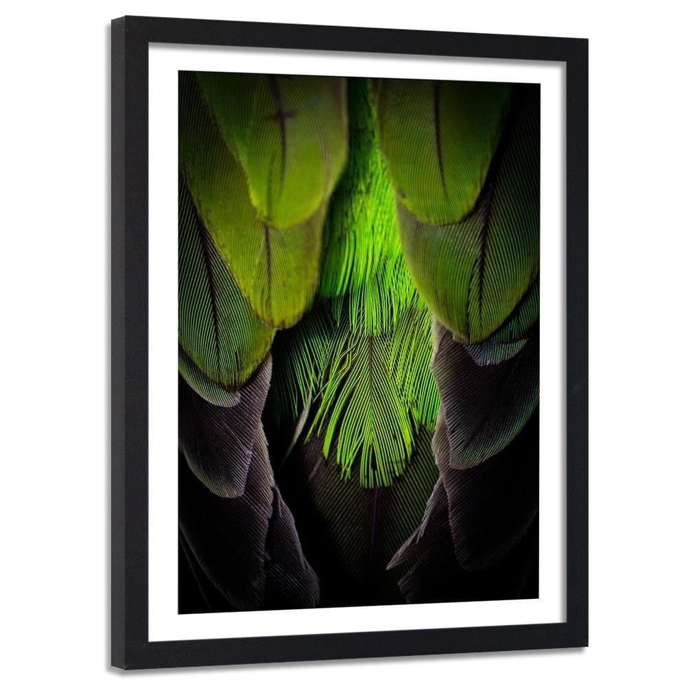 Glezna melnā rāmī - Green Feathers Home Trends