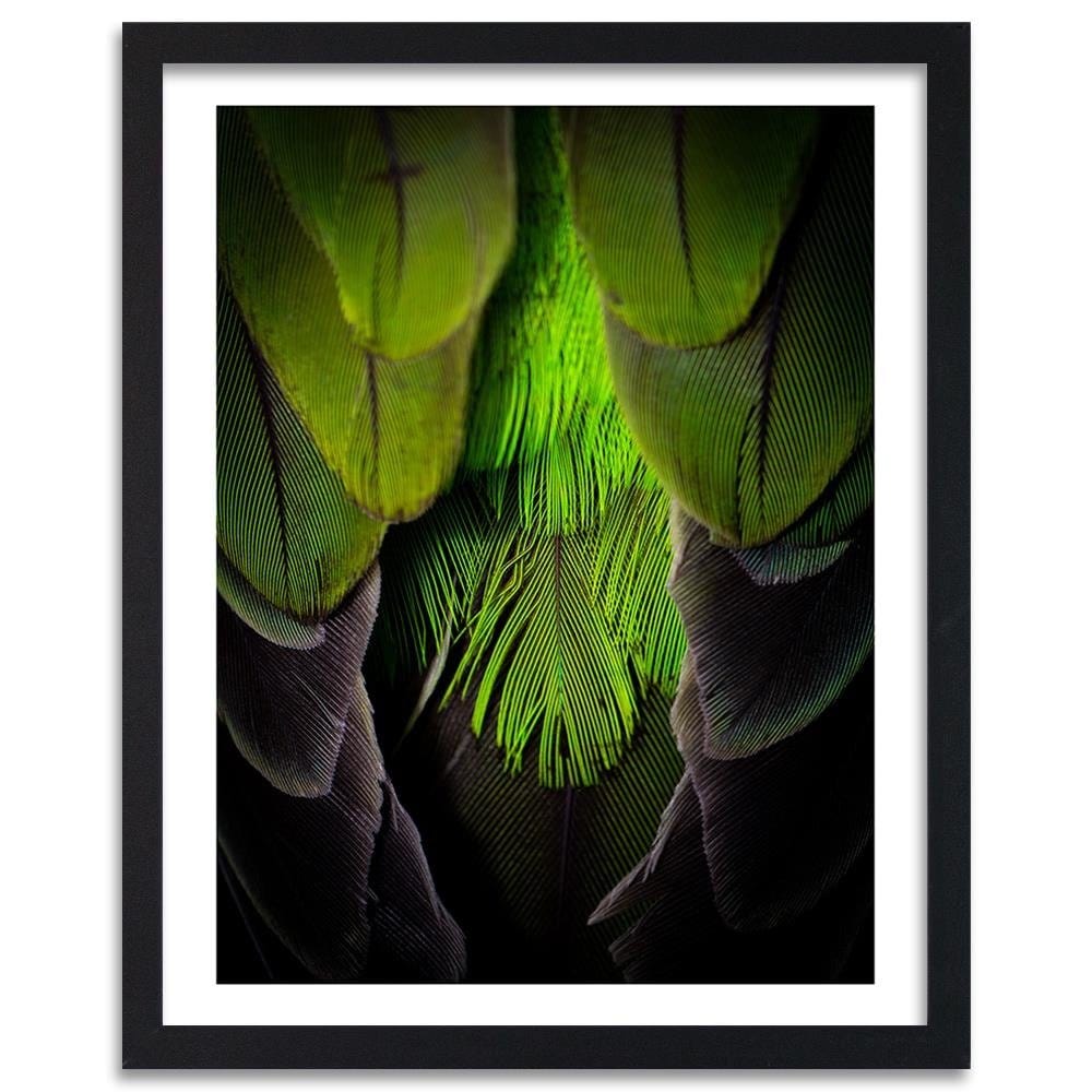 Glezna melnā rāmī - Green Feathers Home Trends