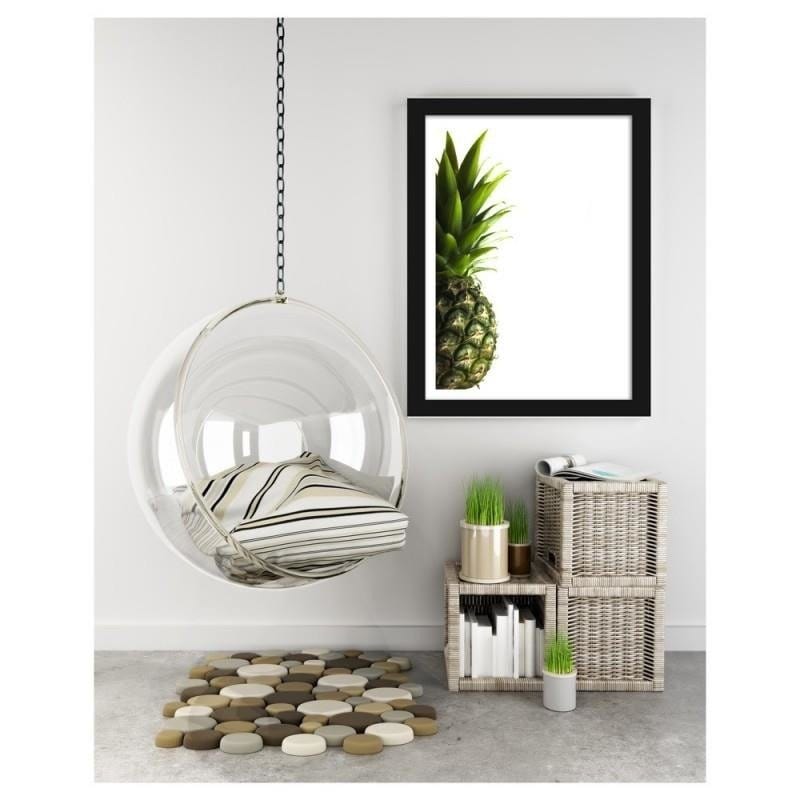 Glezna melnā rāmī - Green pineapple Home Trends