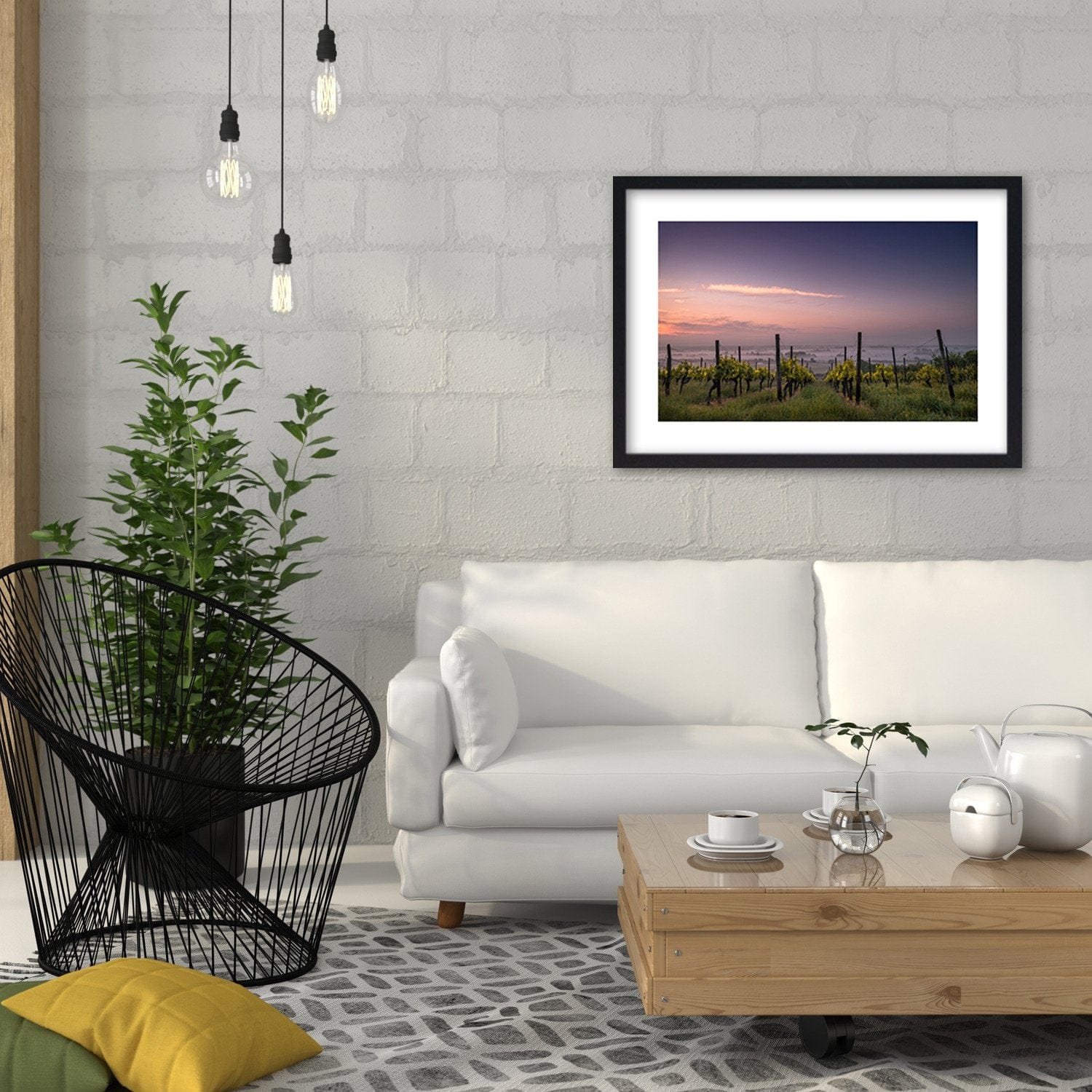 Glezna melnā rāmī - Growing Grapes Home Trends