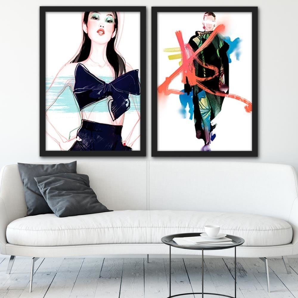Glezna melnā rāmī - Grunge Art Home Trends