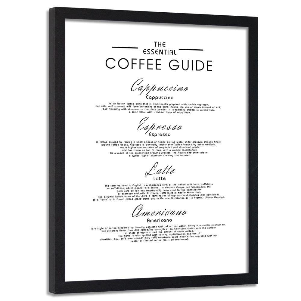 Glezna melnā rāmī - Guide Coffee Home Trends