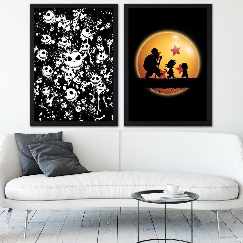 Glezna melnā rāmī - Hakuna Matata Kame Image Orange Home Trends