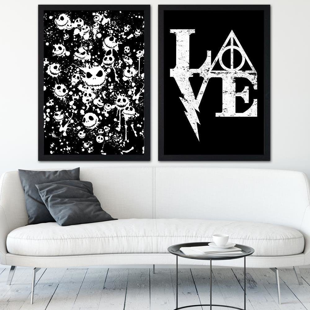 Glezna melnā rāmī - Harry Love Image Black And White Home Trends