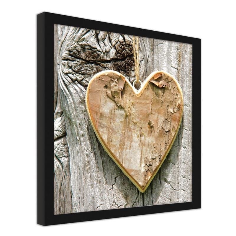 Glezna melnā rāmī - Heart of wood Home Trends
