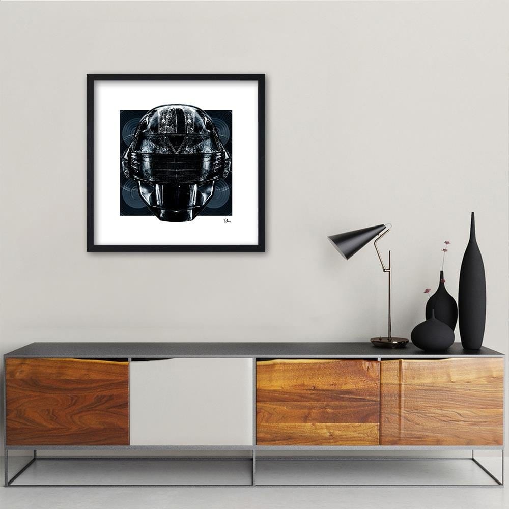Glezna melnā rāmī - Helmet Music Home Trends