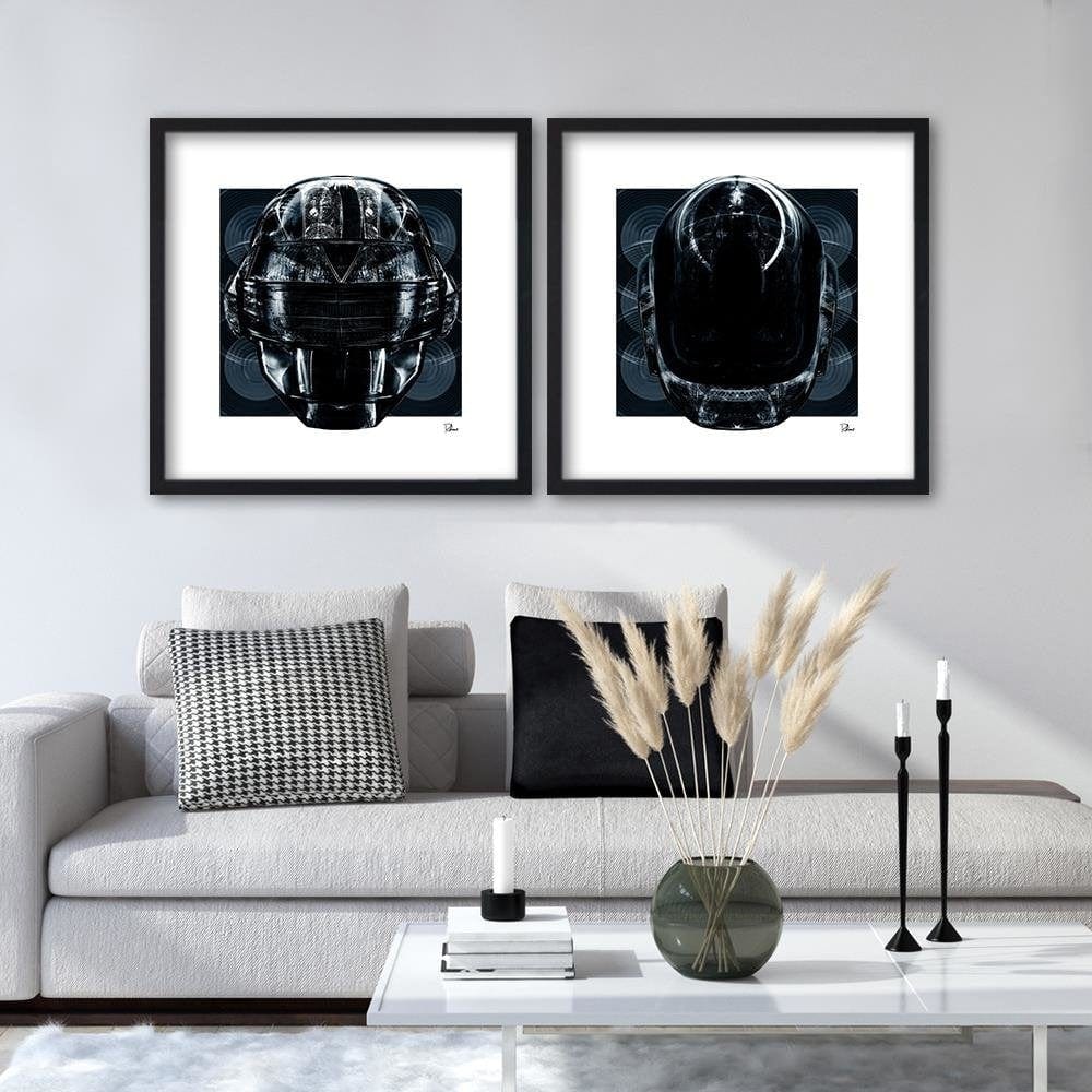 Glezna melnā rāmī - Helmet Music Home Trends