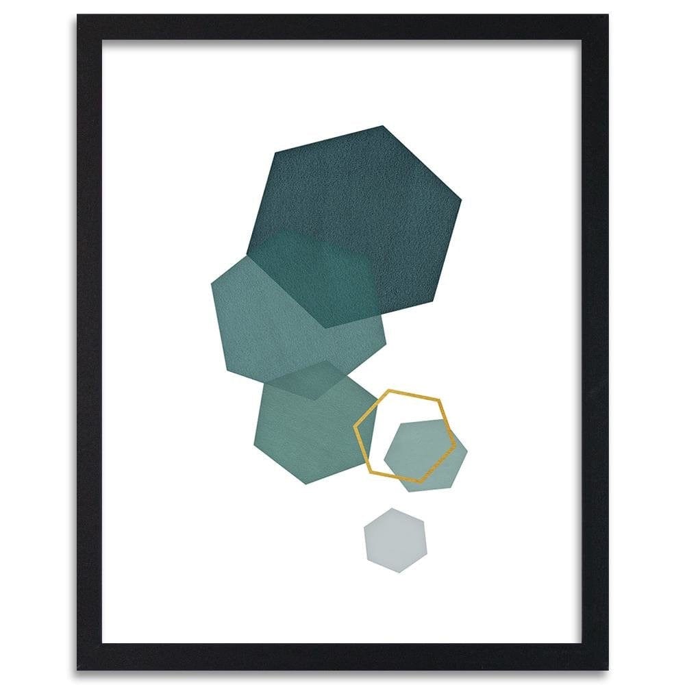 Glezna melnā rāmī - Hexagons 2 Home Trends