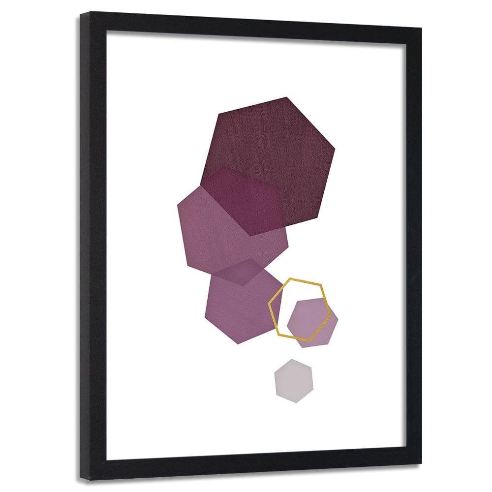 Glezna melnā rāmī - Hexagons 4 Home Trends