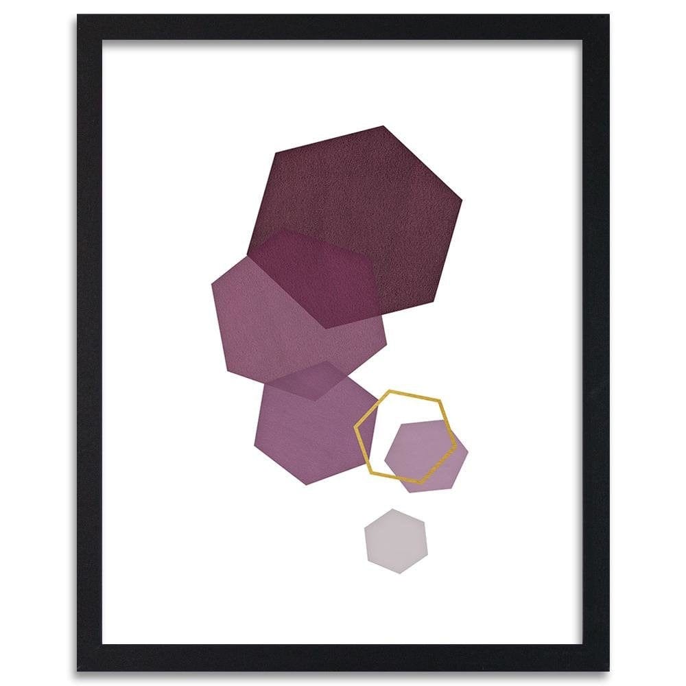 Glezna melnā rāmī - Hexagons 4 Home Trends