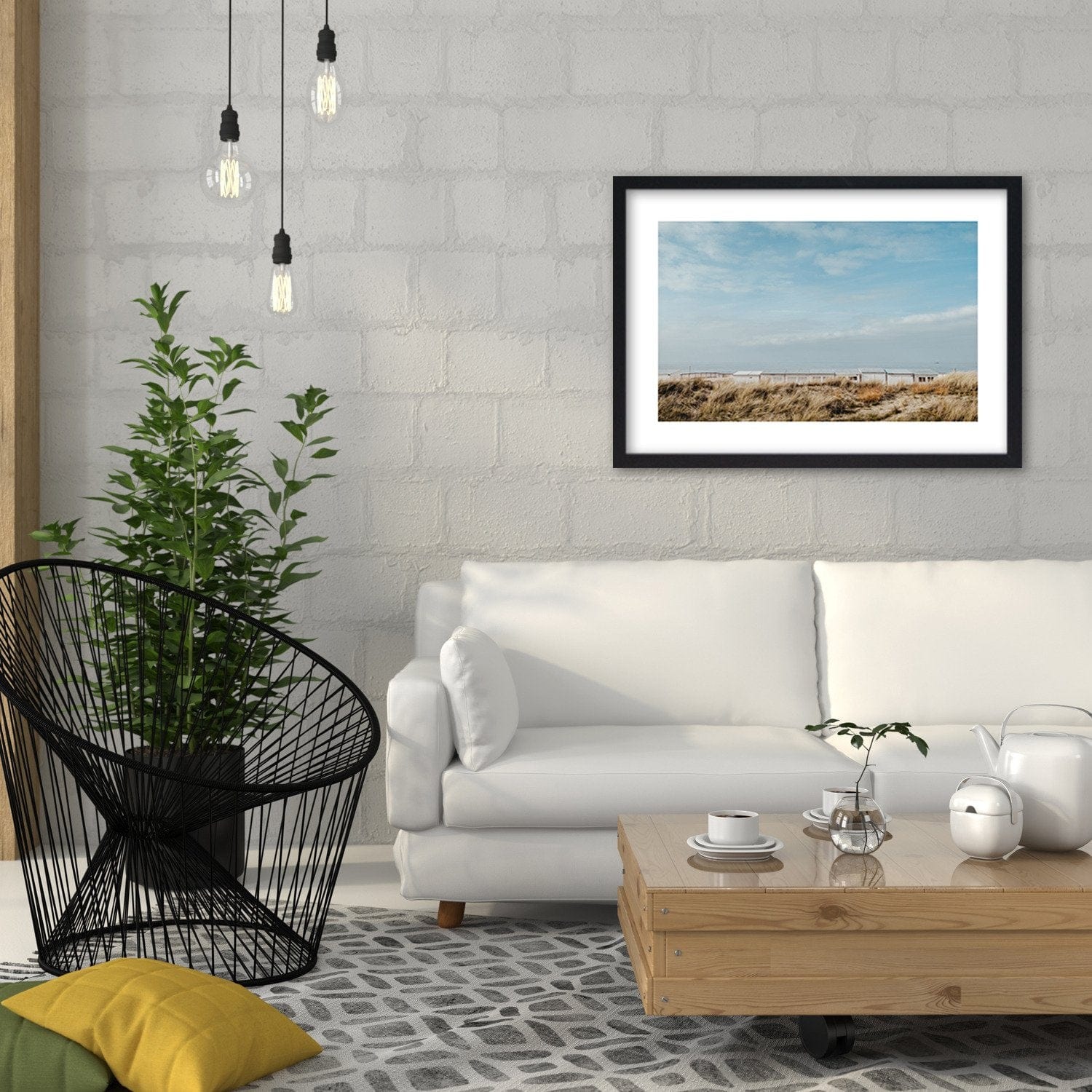 Glezna melnā rāmī - Houses By The Sea Home Trends