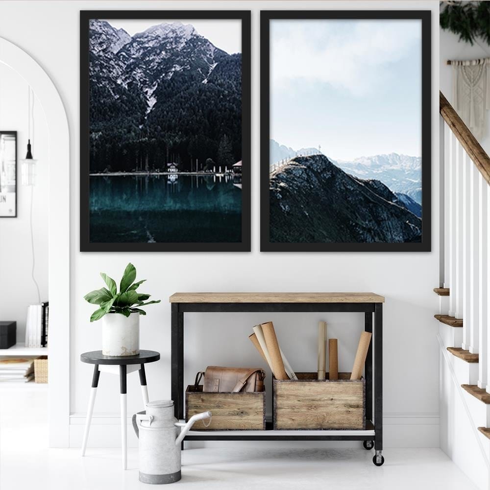 Glezna melnā rāmī - Houses The Mountain Peak Home Trends