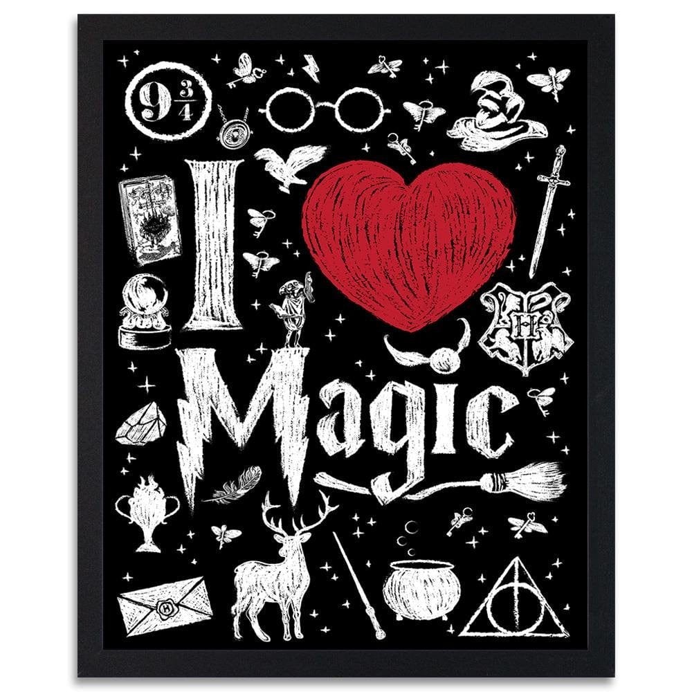 Glezna melnā rāmī - I Love Magic Image Black And White Home Trends