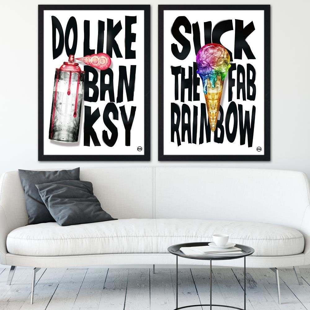 Glezna melnā rāmī - Ice Cream Home Trends