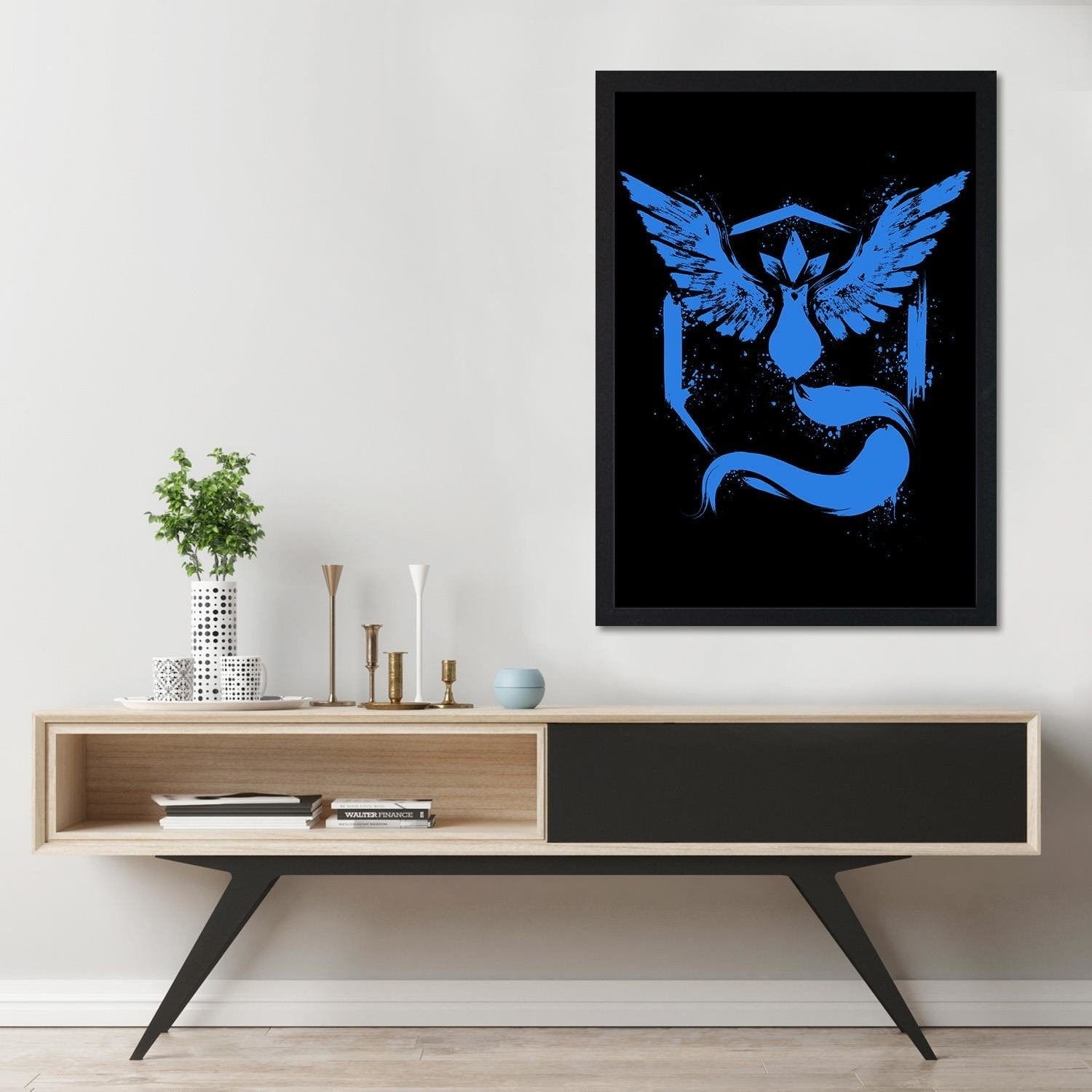 Glezna melnā rāmī - Illustration Blue Home Trends