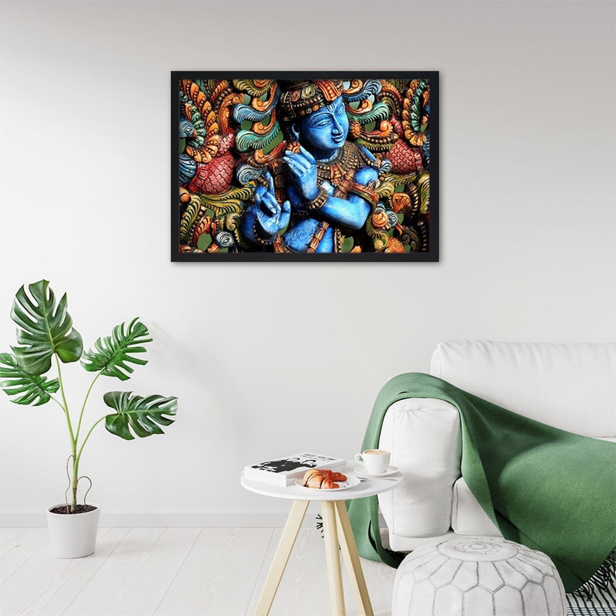 Glezna melnā rāmī - India Style Home Trends