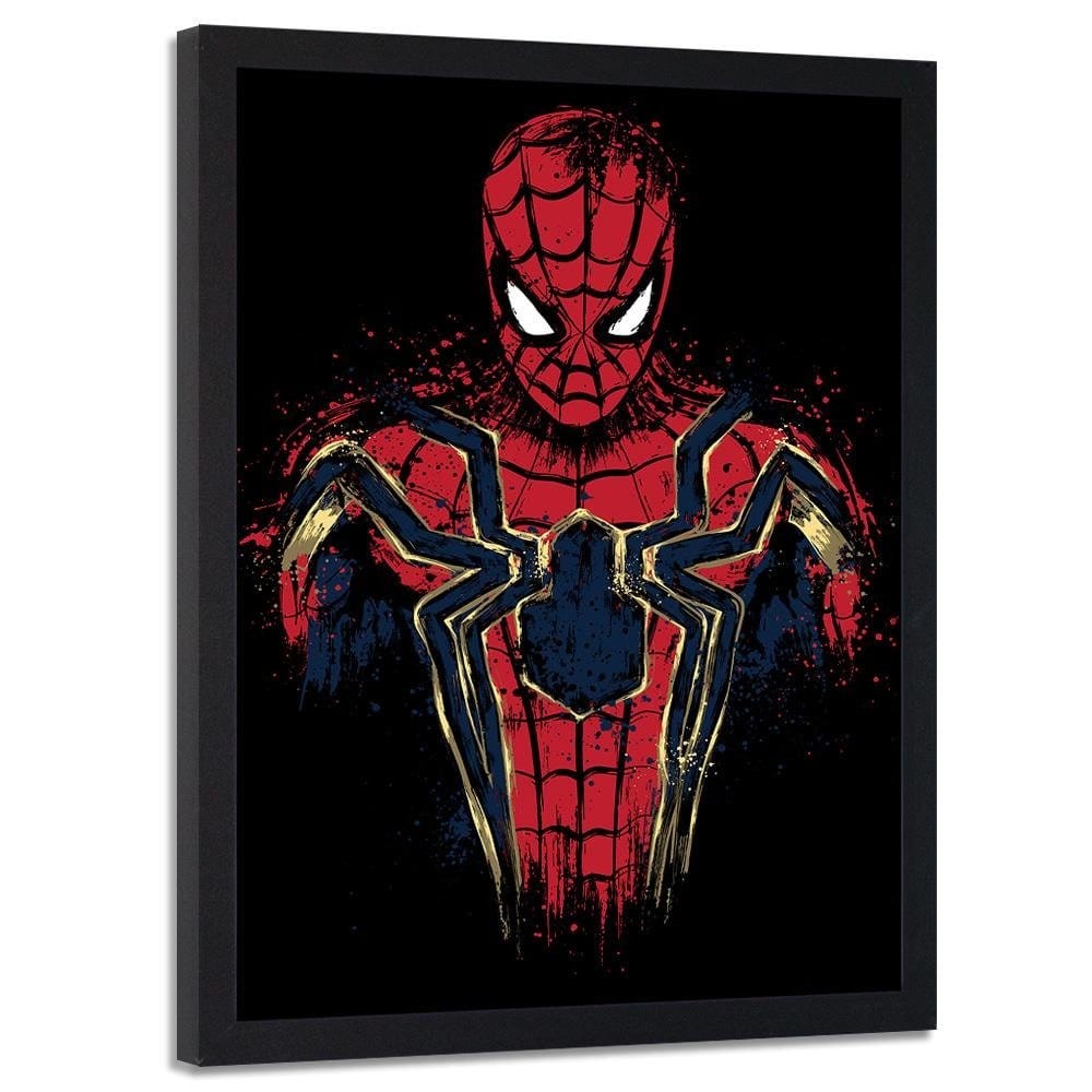 Glezna melnā rāmī - Infinity Spider Red Home Trends