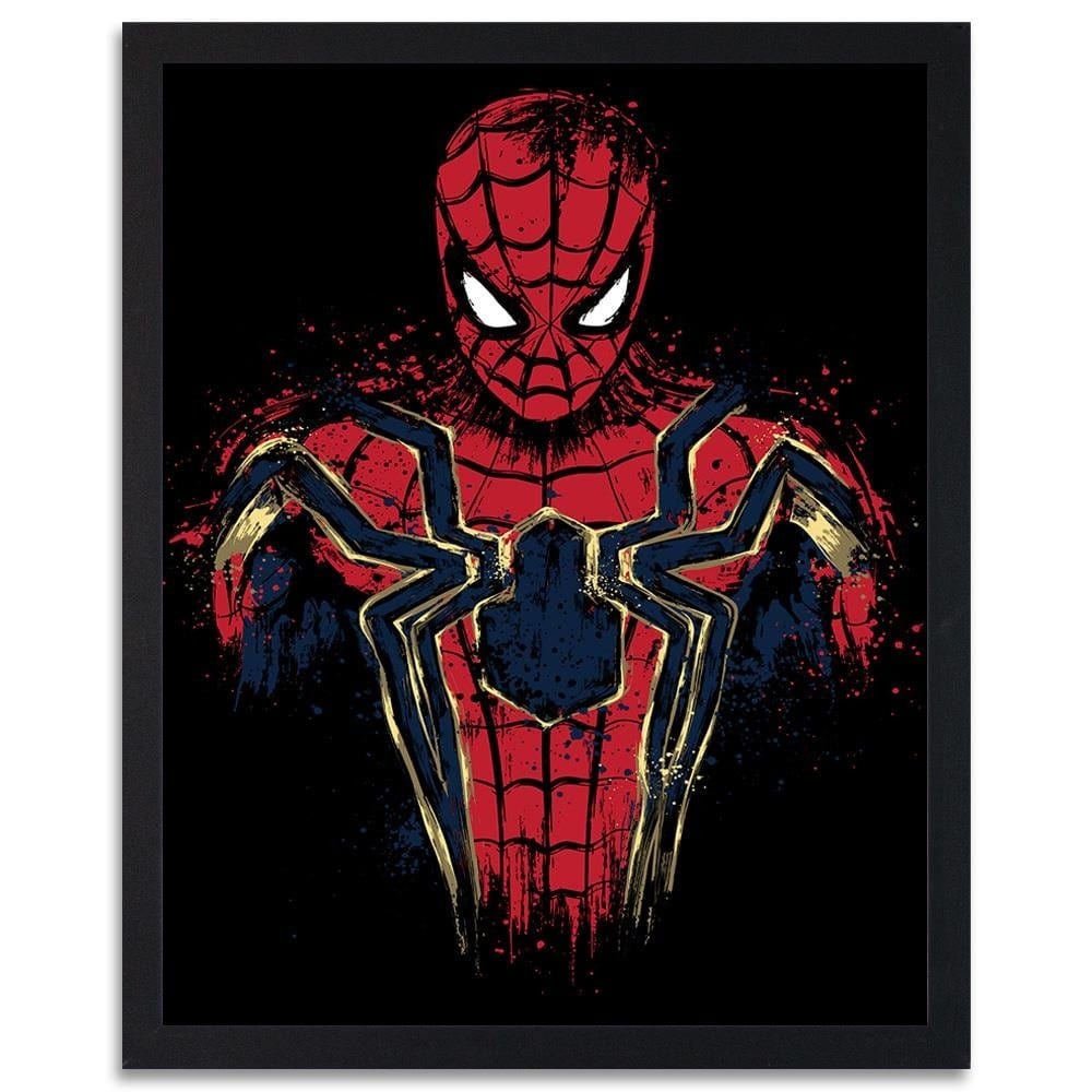 Glezna melnā rāmī - Infinity Spider Red Home Trends