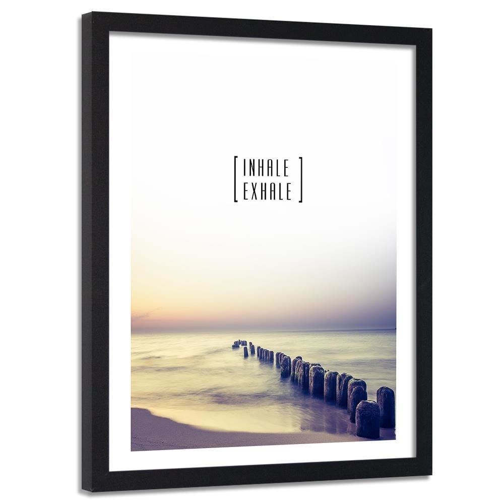 Glezna melnā rāmī - Inhale - Exhale Home Trends