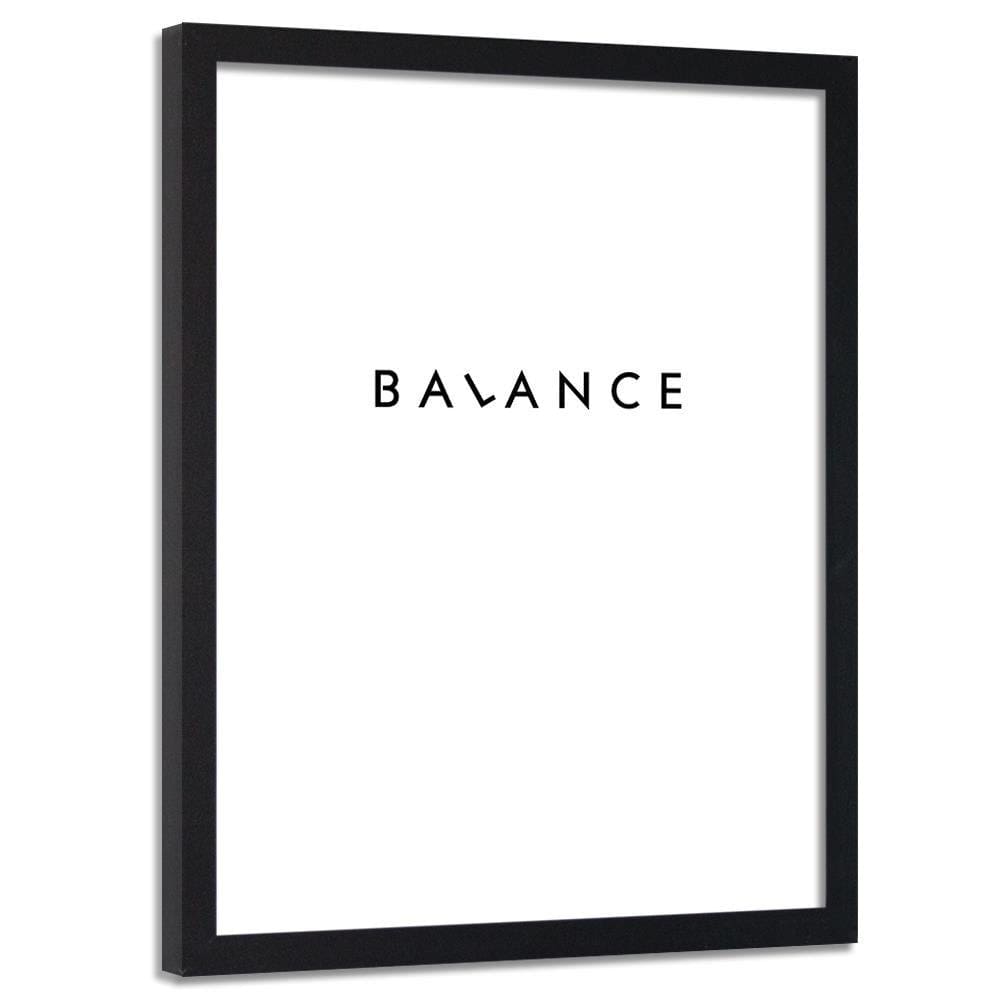 Glezna melnā rāmī - Inscription Balance Home Trends