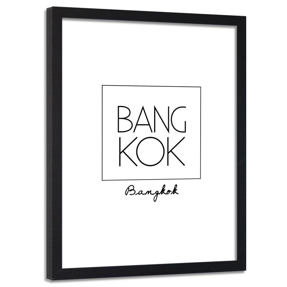 Glezna melnā rāmī - Inscription Bangkok Home Trends
