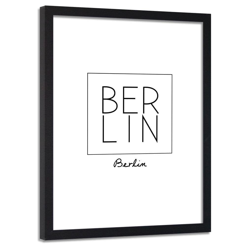 Glezna melnā rāmī - Inscription Berlin Home Trends