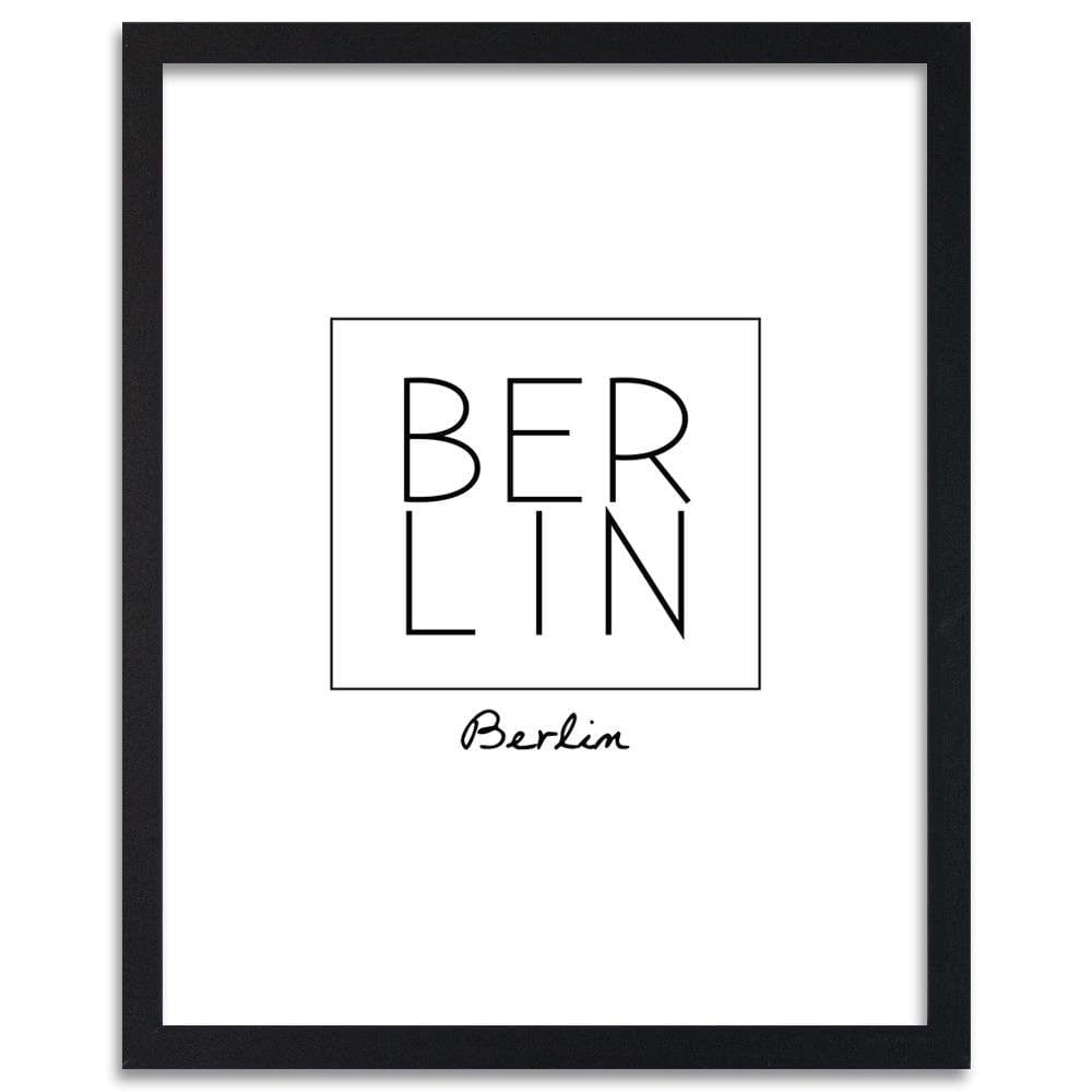 Glezna melnā rāmī - Inscription Berlin Home Trends