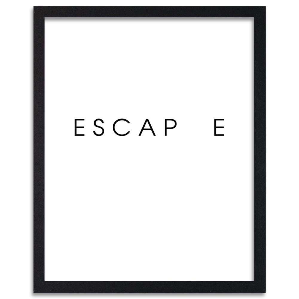 Glezna melnā rāmī - Inscription Escape Home Trends