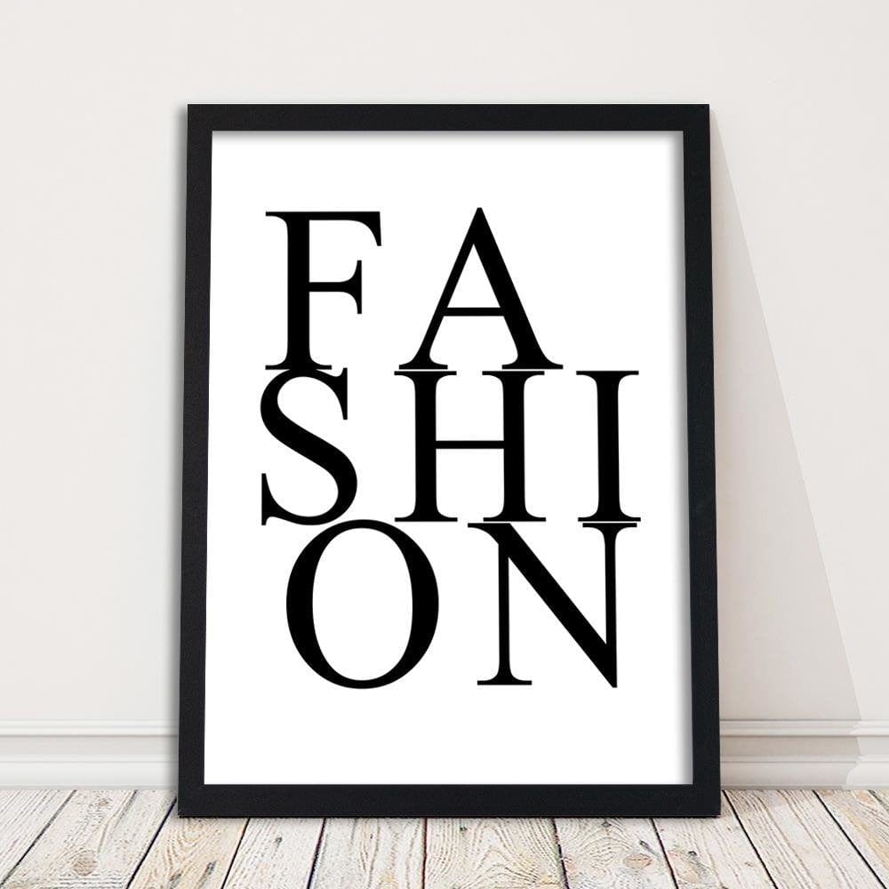 Glezna melnā rāmī - Inscription Fashion Home Trends