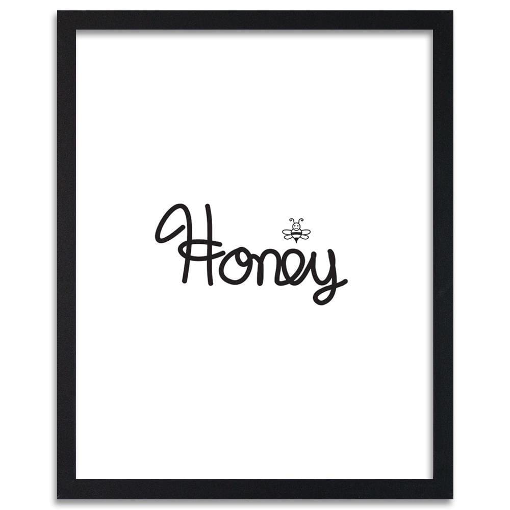 Glezna melnā rāmī - Inscription Honey Home Trends