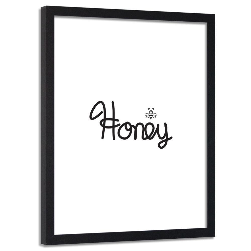 Glezna melnā rāmī - Inscription Honey Home Trends