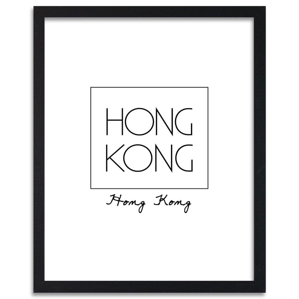 Glezna melnā rāmī - Inscription In Hong Kong Home Trends