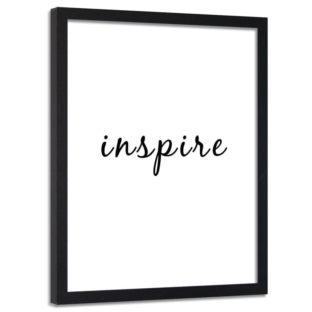 Glezna melnā rāmī - Inscription Inspire Home Trends
