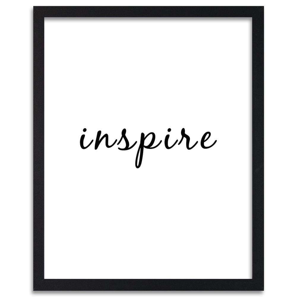 Glezna melnā rāmī - Inscription Inspire Home Trends