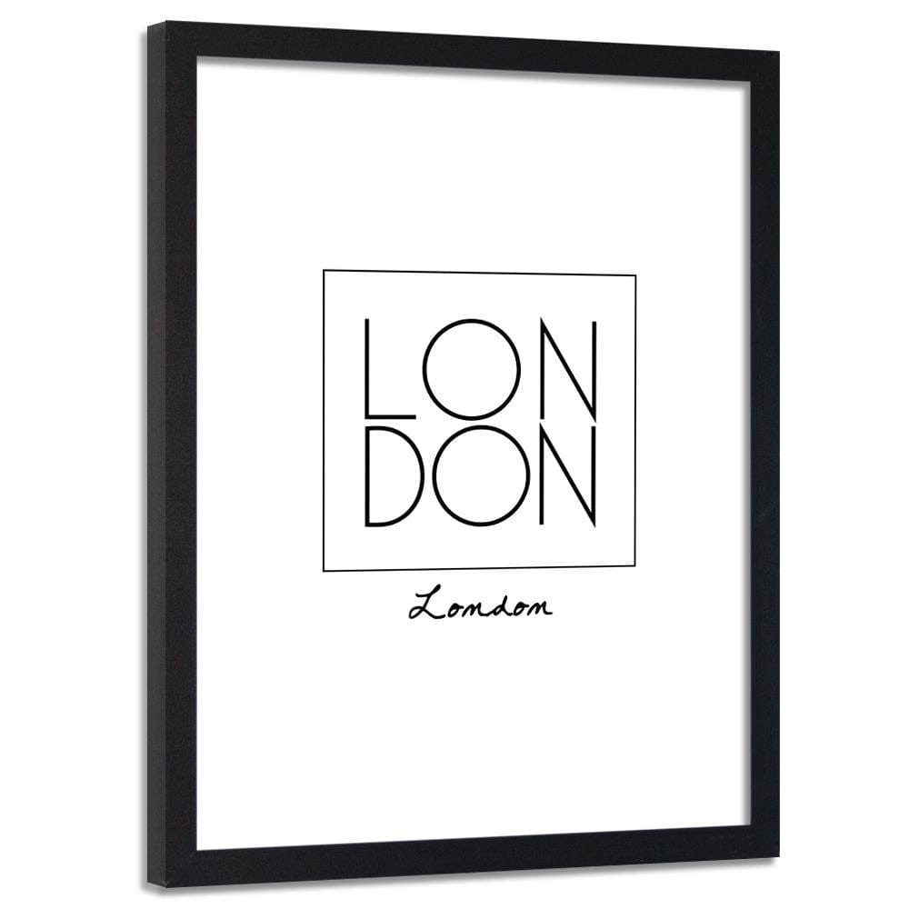 Glezna melnā rāmī - Inscription London Home Trends