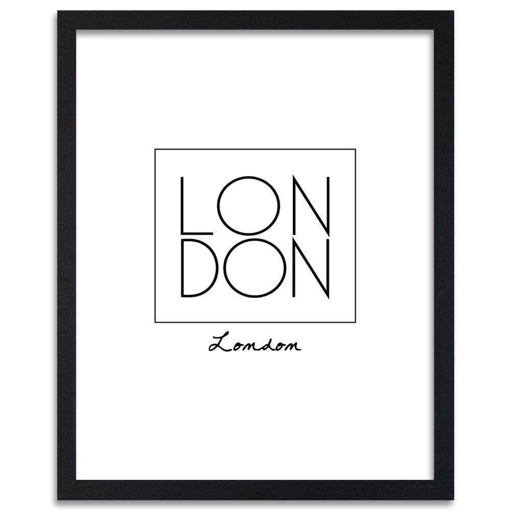 Glezna melnā rāmī - Inscription London Home Trends