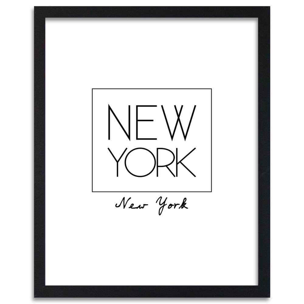 Glezna melnā rāmī - Inscription New York Home Trends