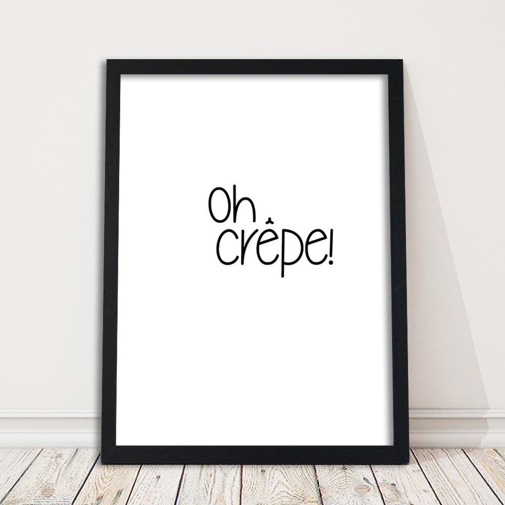 Glezna melnā rāmī - Inscription Oh Crepe Home Trends