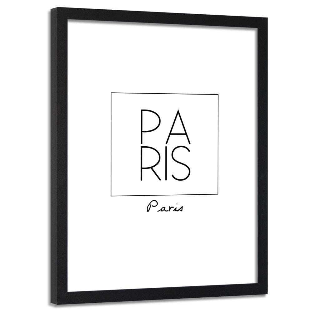 Glezna melnā rāmī - Inscription Paris Home Trends