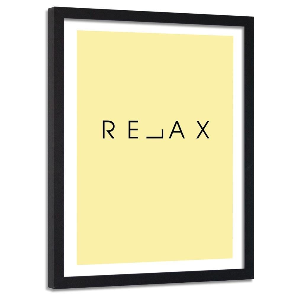 Glezna melnā rāmī - Inscription Relax Home Trends