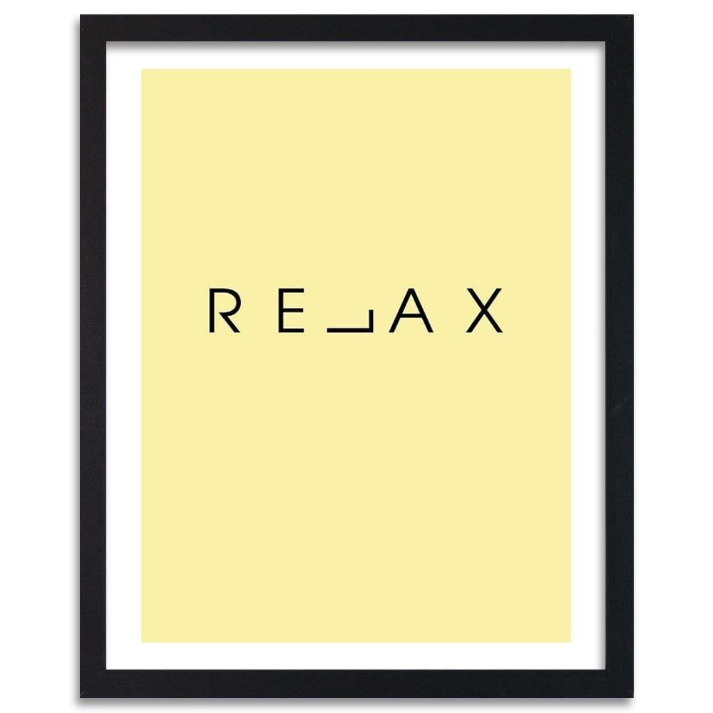 Glezna melnā rāmī - Inscription Relax Home Trends