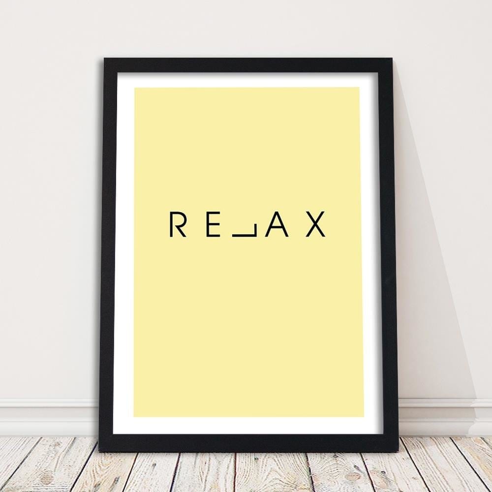 Glezna melnā rāmī - Inscription Relax Home Trends
