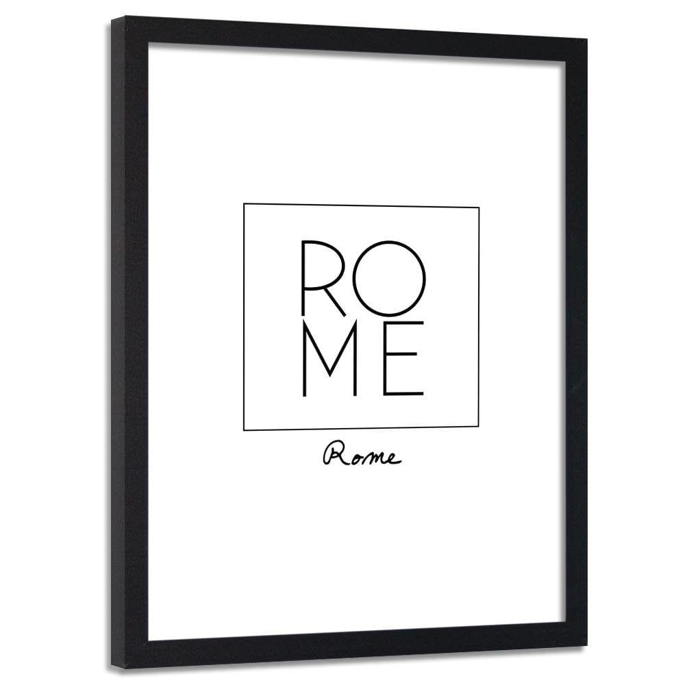 Glezna melnā rāmī - Inscription Rome Home Trends