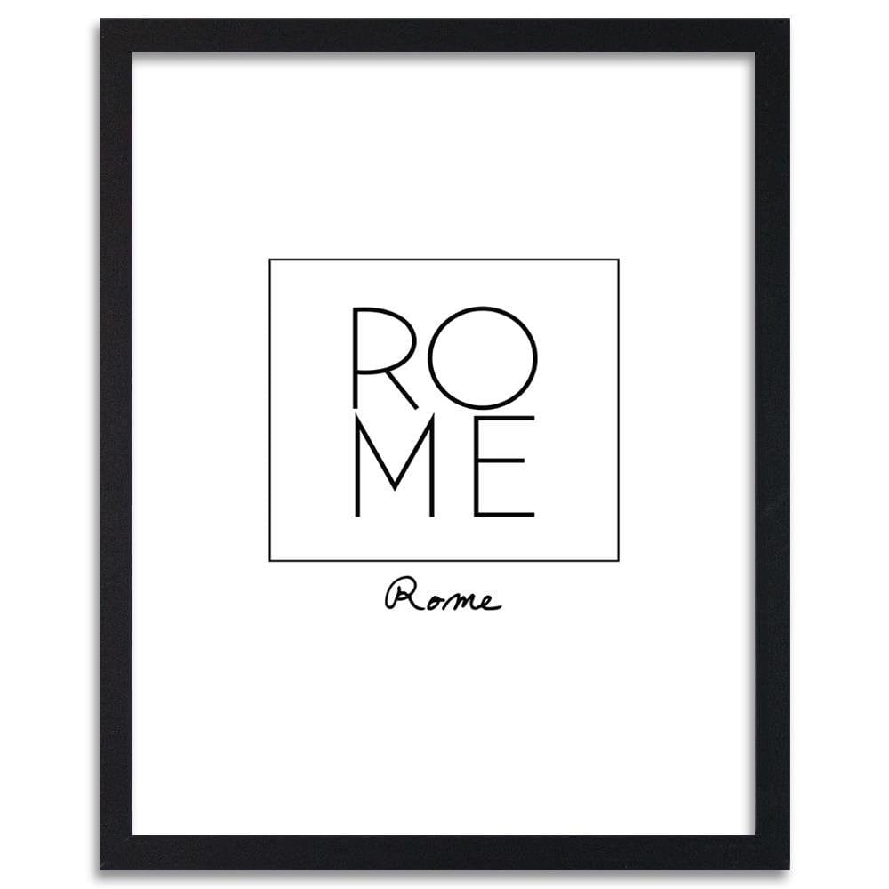 Glezna melnā rāmī - Inscription Rome Home Trends