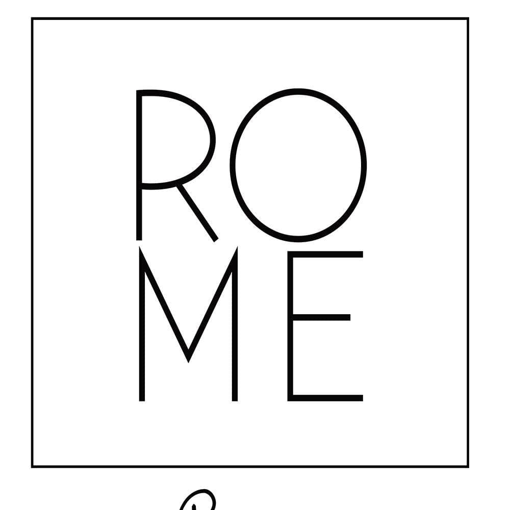Glezna melnā rāmī - Inscription Rome Home Trends