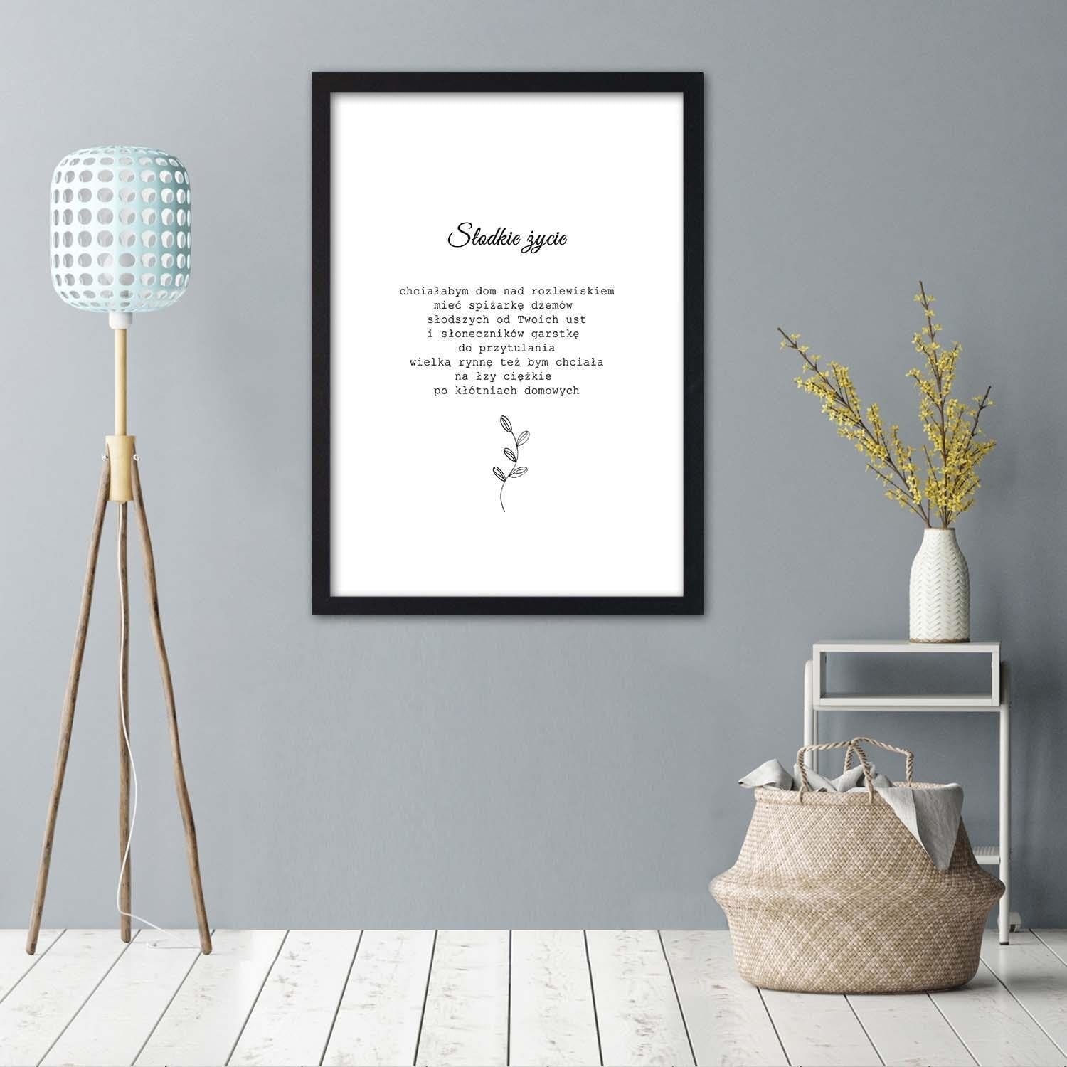Glezna melnā rāmī - Inscriptions 3 Home Trends