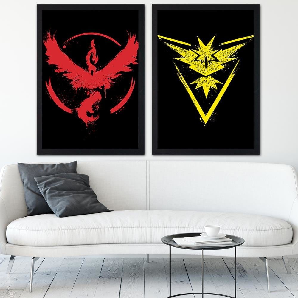 Glezna melnā rāmī - Instinct Yellow Home Trends
